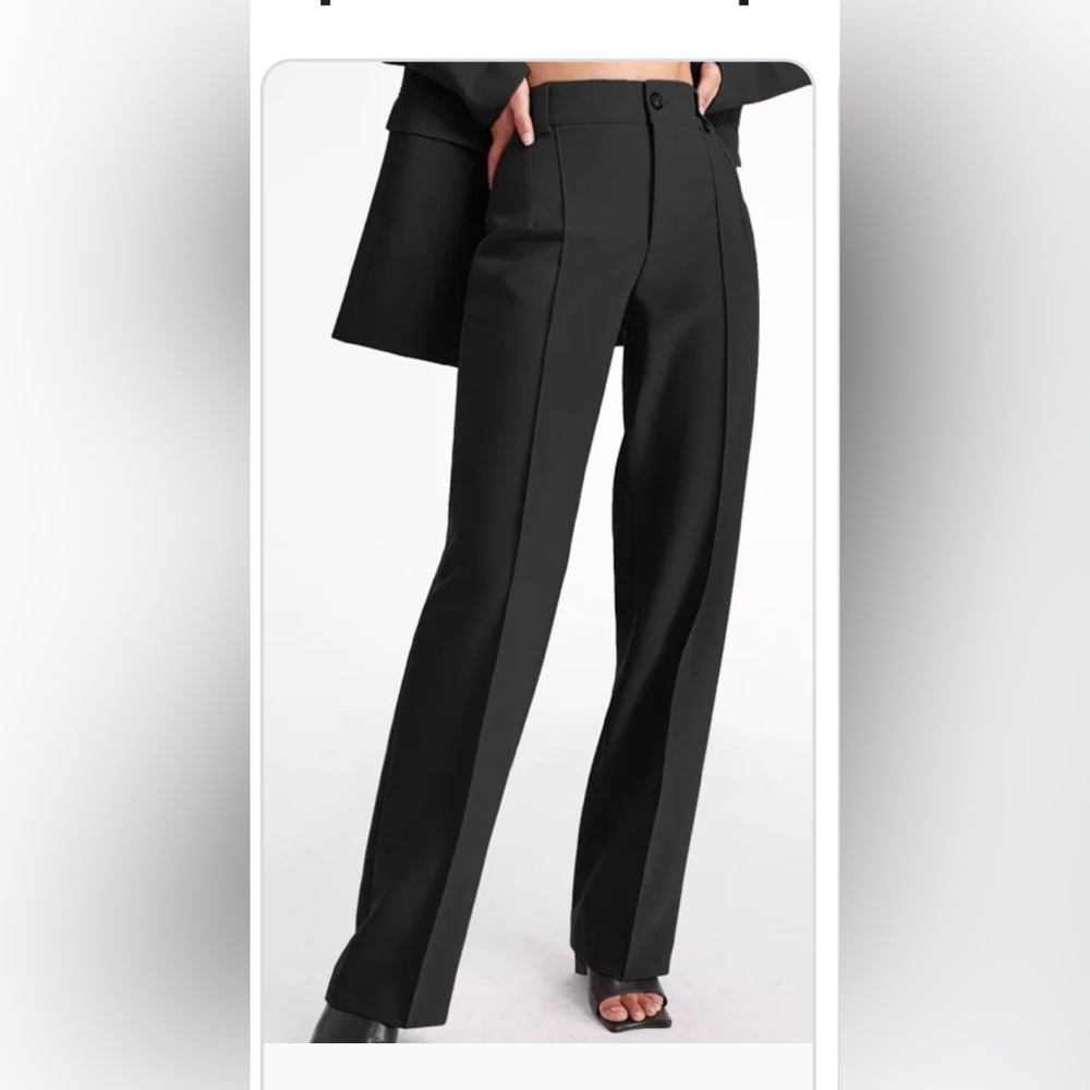 Commense Classic Black Straight Leg Pants